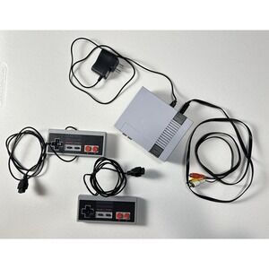 Haochu Mini Game Console Gray AV Out Dual Controllers Built-in Games